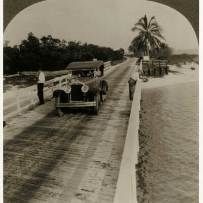 Car on Boca Chica Bridge