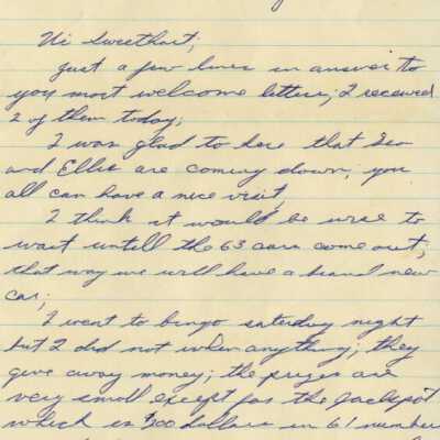 Letter from Naval Air Station Key West during Cuban Missile Crisis: Copyright: © Key West Art & Historical Society