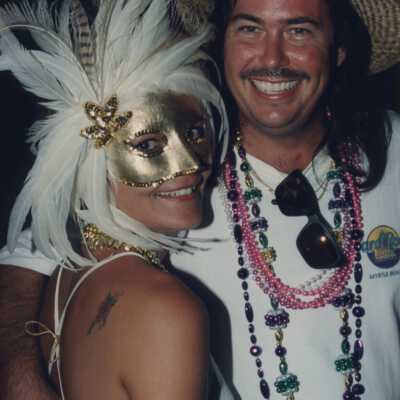 Unknown people dressed up.