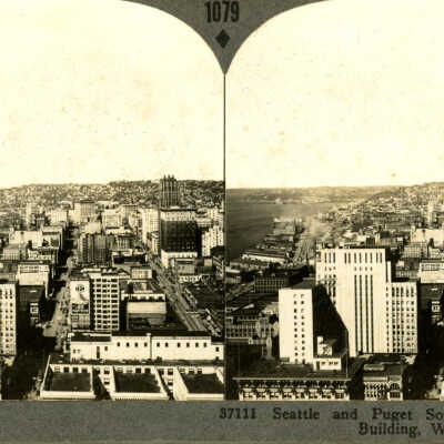 Seattle and Puget Sound from the Smith Building, Washington