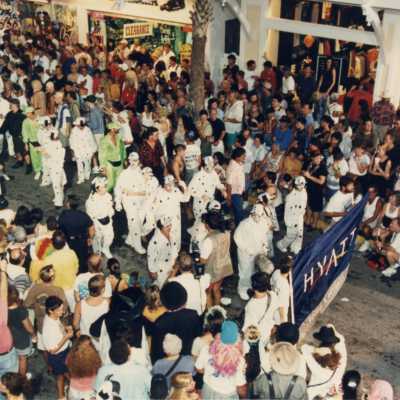 An unknown group of people part of the parade.
