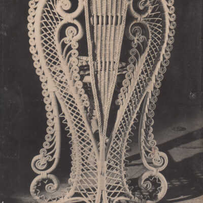 Back of wicker chair