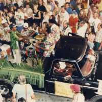A float that reads Key West Island Junkanoos