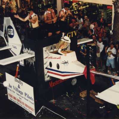 Float in the parade.