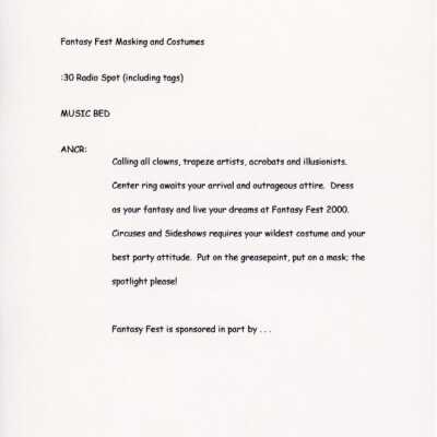 Multiple radio spots.