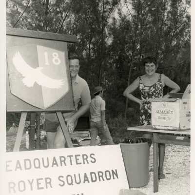 Unknown people at the beach
