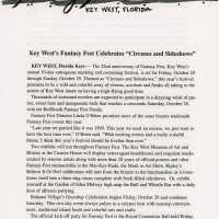 A schedule of events.