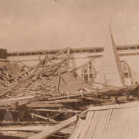 Damaged church