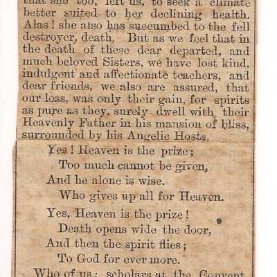 Obituary for Sister Mary Octavie