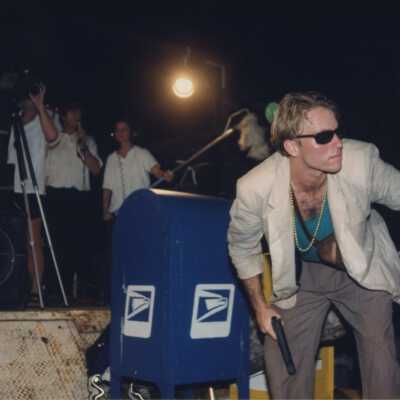 Unknown man on a float.