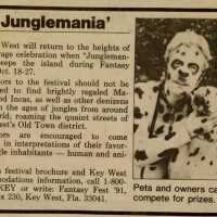 An article in the Key West Citizen that reads Jungle mania.