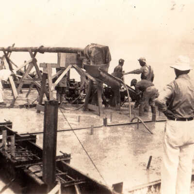 Workers on the Old Seven Mile Bridge