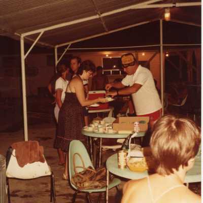 Unknown people at a party