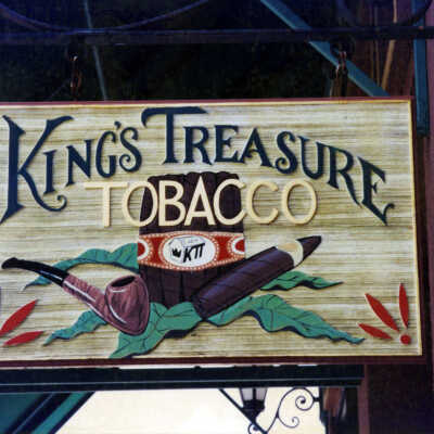 King's Treasure Tobacco Sign