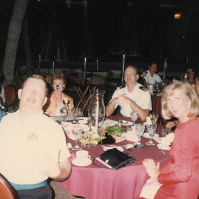 Unknown people at a party