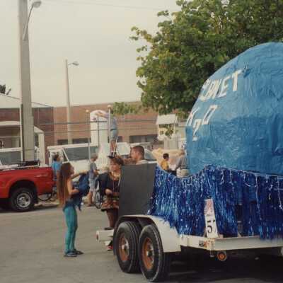 A float that will be in the parade.