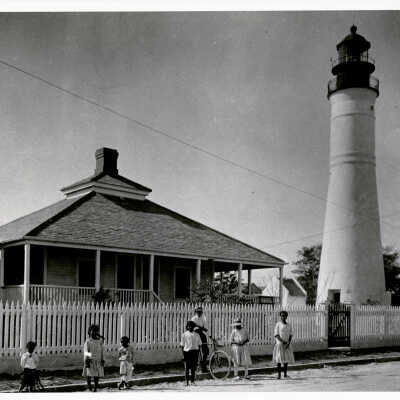 Children in Front of Key West Lighthouse