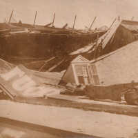 Damaged buildings