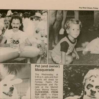 Multiple pictures and articles in the Key West Citizen about Fantasy Fest.