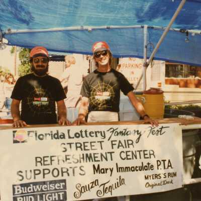 FF street booth for refreshments.