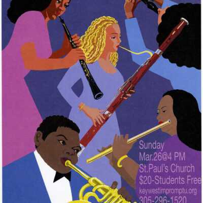 'Imani Winds' Impromptu Classical Concerts Poster: Copyright: © Key West Art & Historical Society