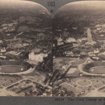 Stereoview of the Civic Center of Pittsburgh, Pennsylvania