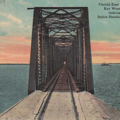 Florida East Coast Railway, Key West Extension, Looking Through Bahia Honda Bridge, Florida