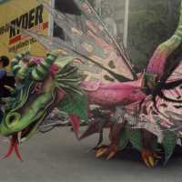 A float that will be in the parade.