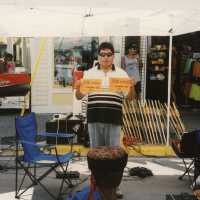 A vendor at the FF street fair.