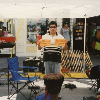A vendor at the FF street fair.