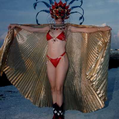 Unknown woman dressed up.