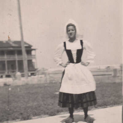 Unknown person in Dutch costume