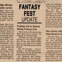 Multiple articles in the Key West Citizen about Fantasy Fest.