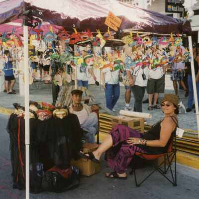 A vendor at the FF street fair.