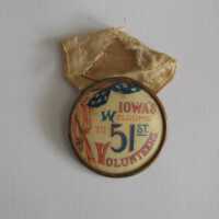 Iowa 51th Volunteers Pinback Button
