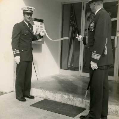 U.S. Navy cutting a ribbon
