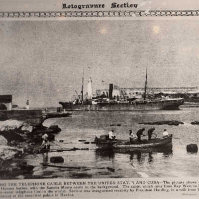 Laying the telephone cable between the US and Cuba