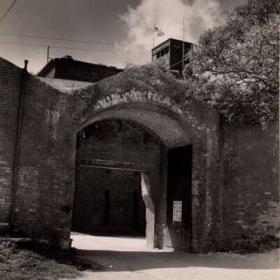 Meacham Field office at East Martello: Copyright: © Key West Art & Historical Society; Origformat: Print-Photographic