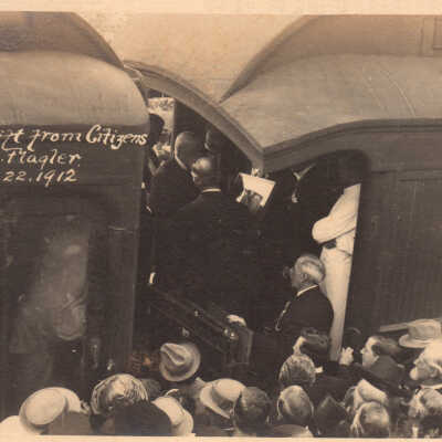 Henry Flagler Arriving on the First Train to Key West