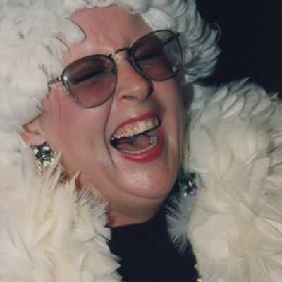 An unknown lady dressed up.