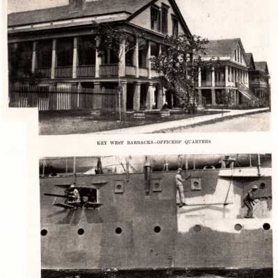 Key West Barracks Officers' Quarters and US gunboat "Helena": Copyright: © Key West Art & Historical Society; Origformat: Print-Photographic