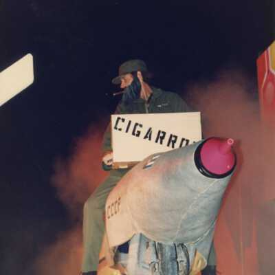 Unknown man dressed up in the parade.