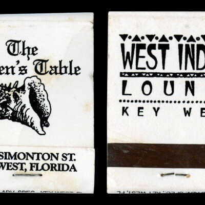 The Queen's Table and the West Indies Lounge Matchbook