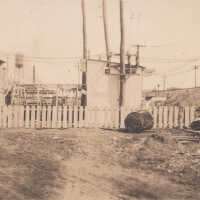 Electrical wires and damaged equipment