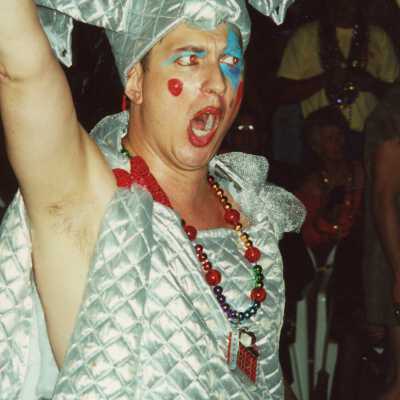 Unknown person dressed up.