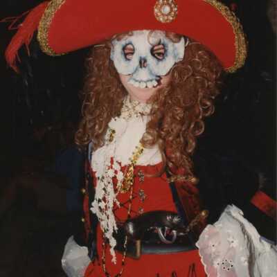 Unknown person dressed up.