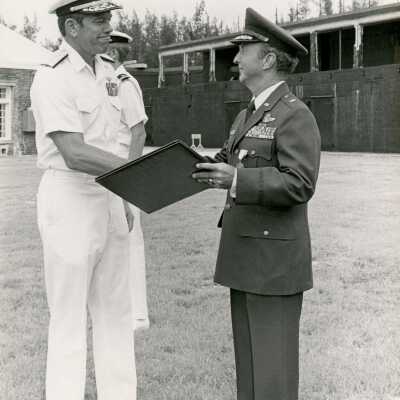 U.S. Army General and U.S. Navy Rear Admiral at Fort Zachary Taylor