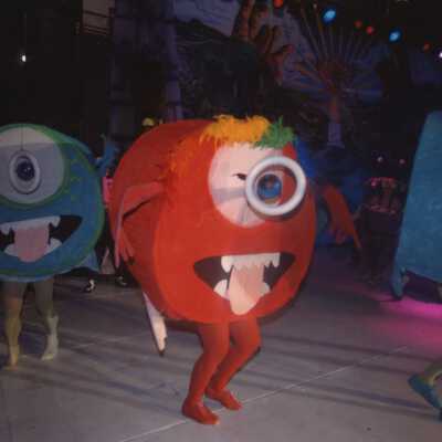 Unknown people dressed up.