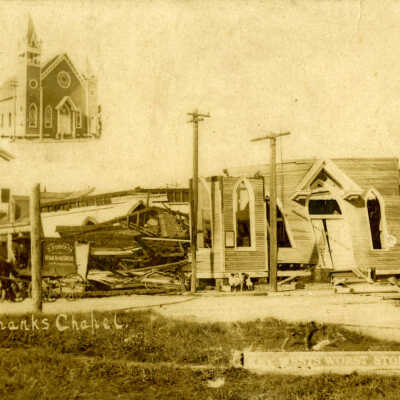 Sparks Chapel on Fleming Street after the Hurricane