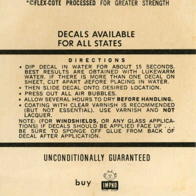 Seal of the City of Key West Travel Decal Instructions